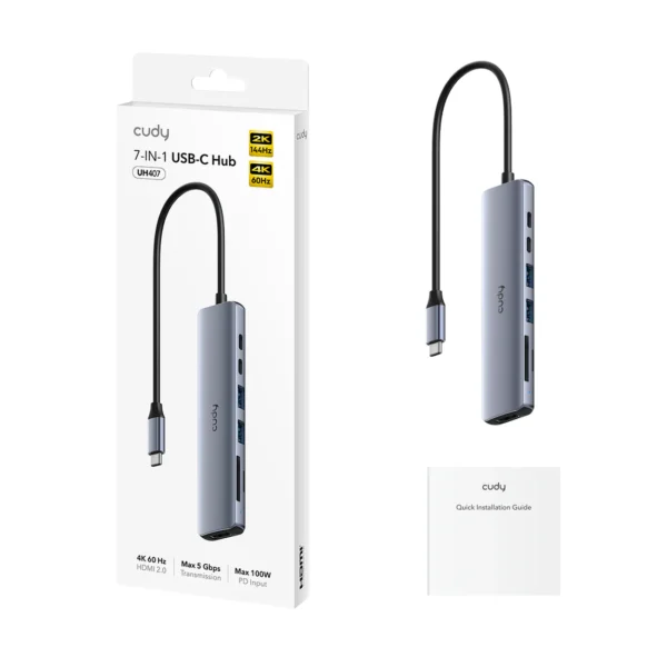 7-In-1 HDMI SD/TF 4K USB-C Hub | UH407 - Image 2